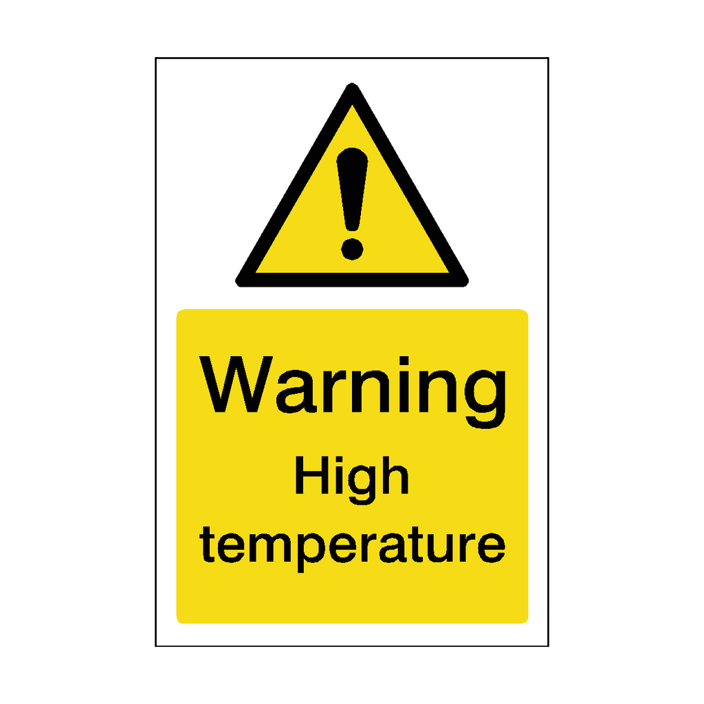 High Temperature Sticker | Safety-Label.co.uk