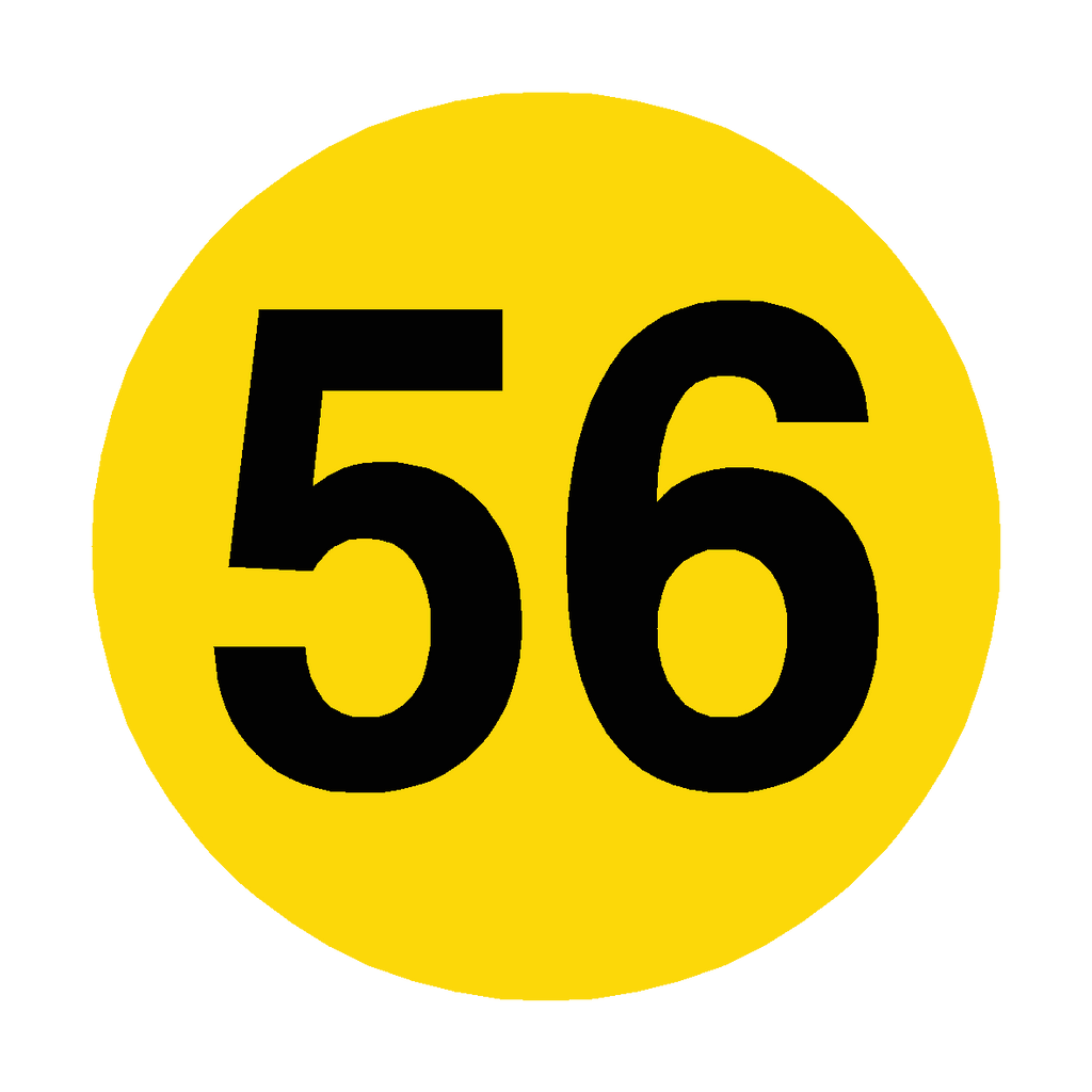 Number 56 Floor Marker | Safety-Label.co.uk