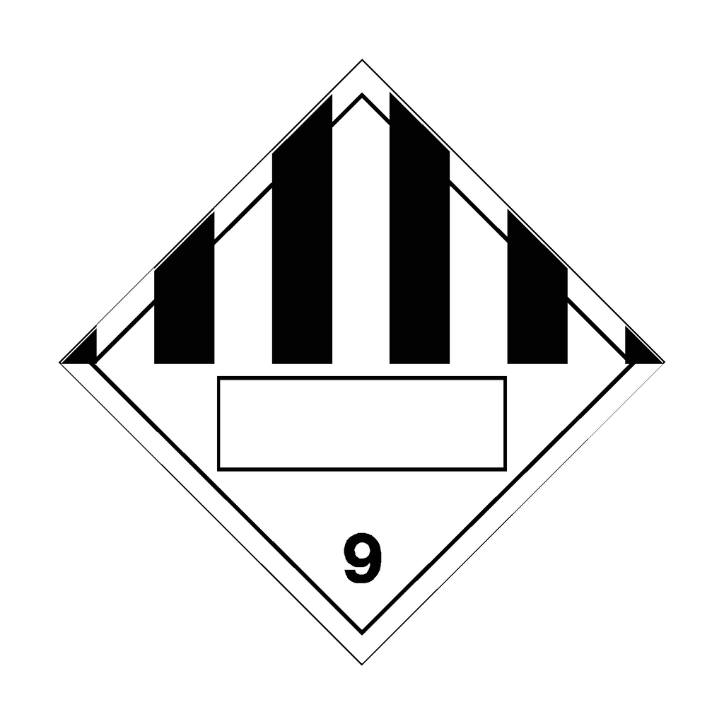 Miscellaneous Class 9 Text Box Sticker | Safety-Label.co.uk