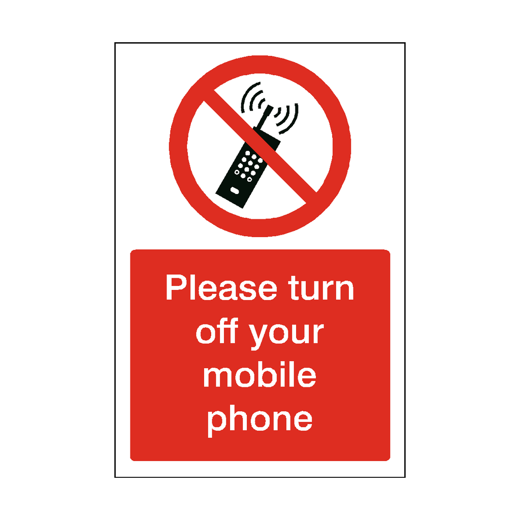 Please Turn Off Your Mobile Phone Sign