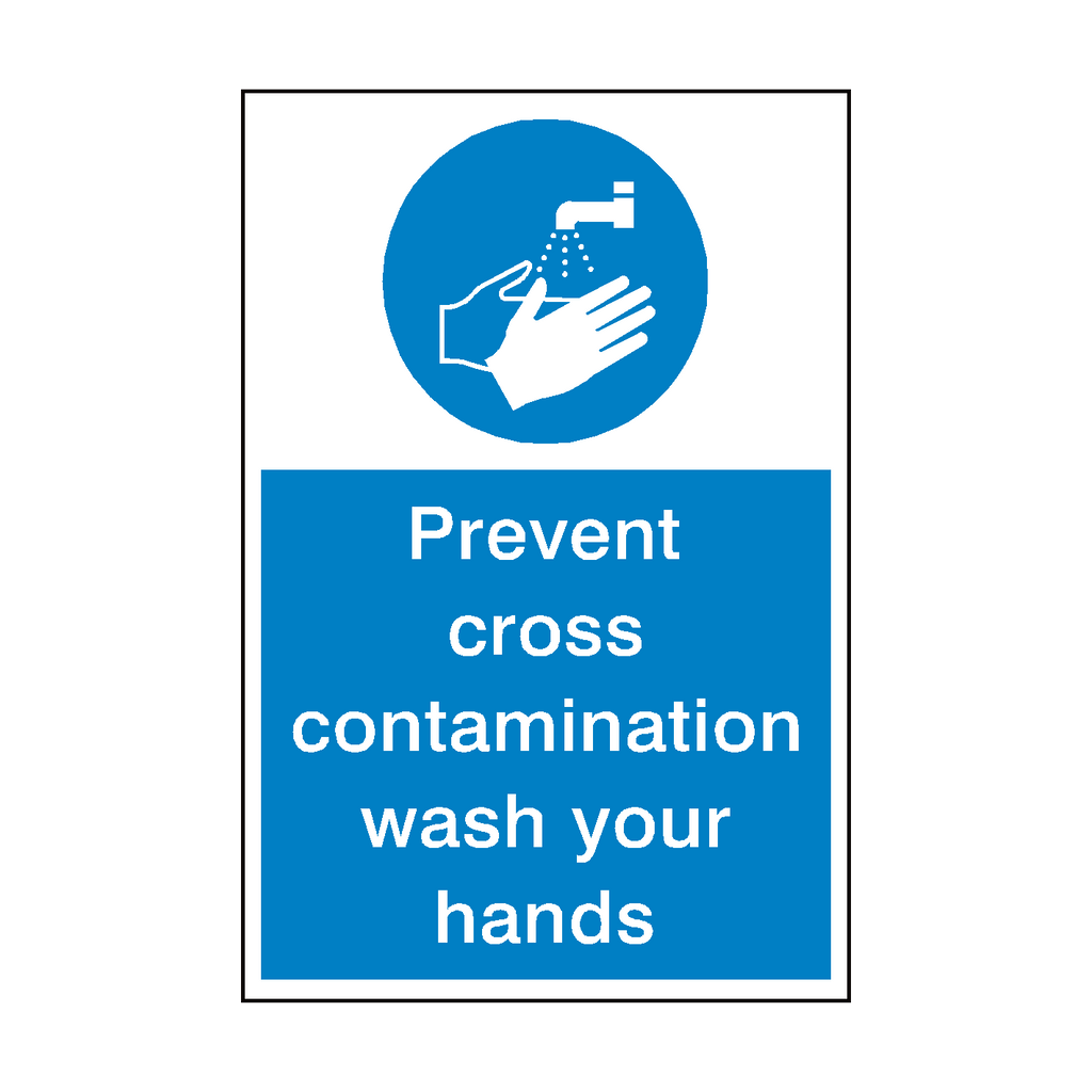 Prevent Cross Contamination Hygiene Sticker | Safety-Label.co.uk