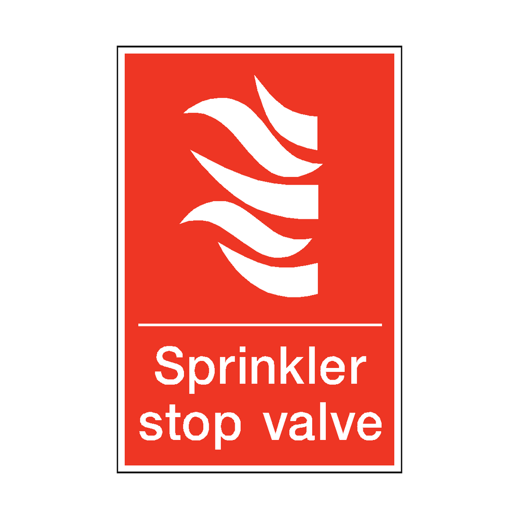 Sprinkler Stop Valve Sign | Safety-Label.co.uk