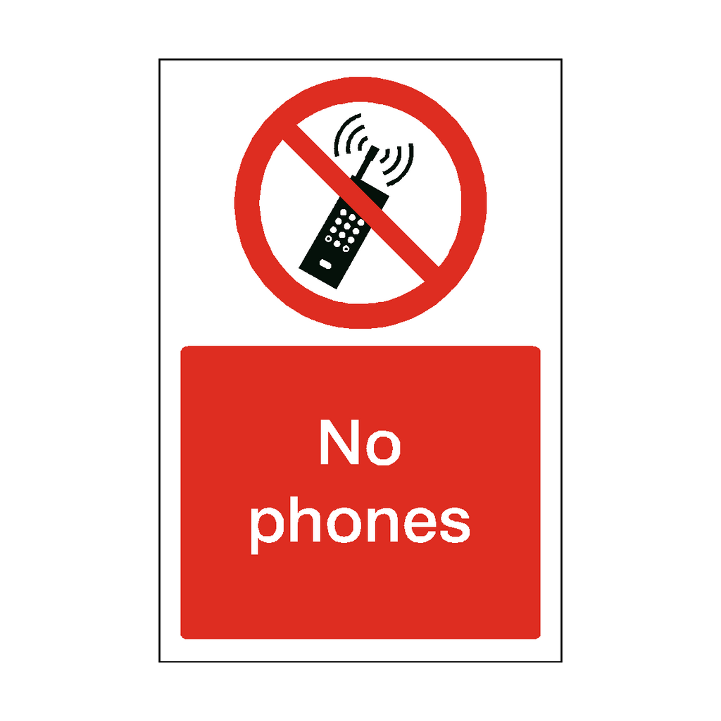 No Phones Sticker