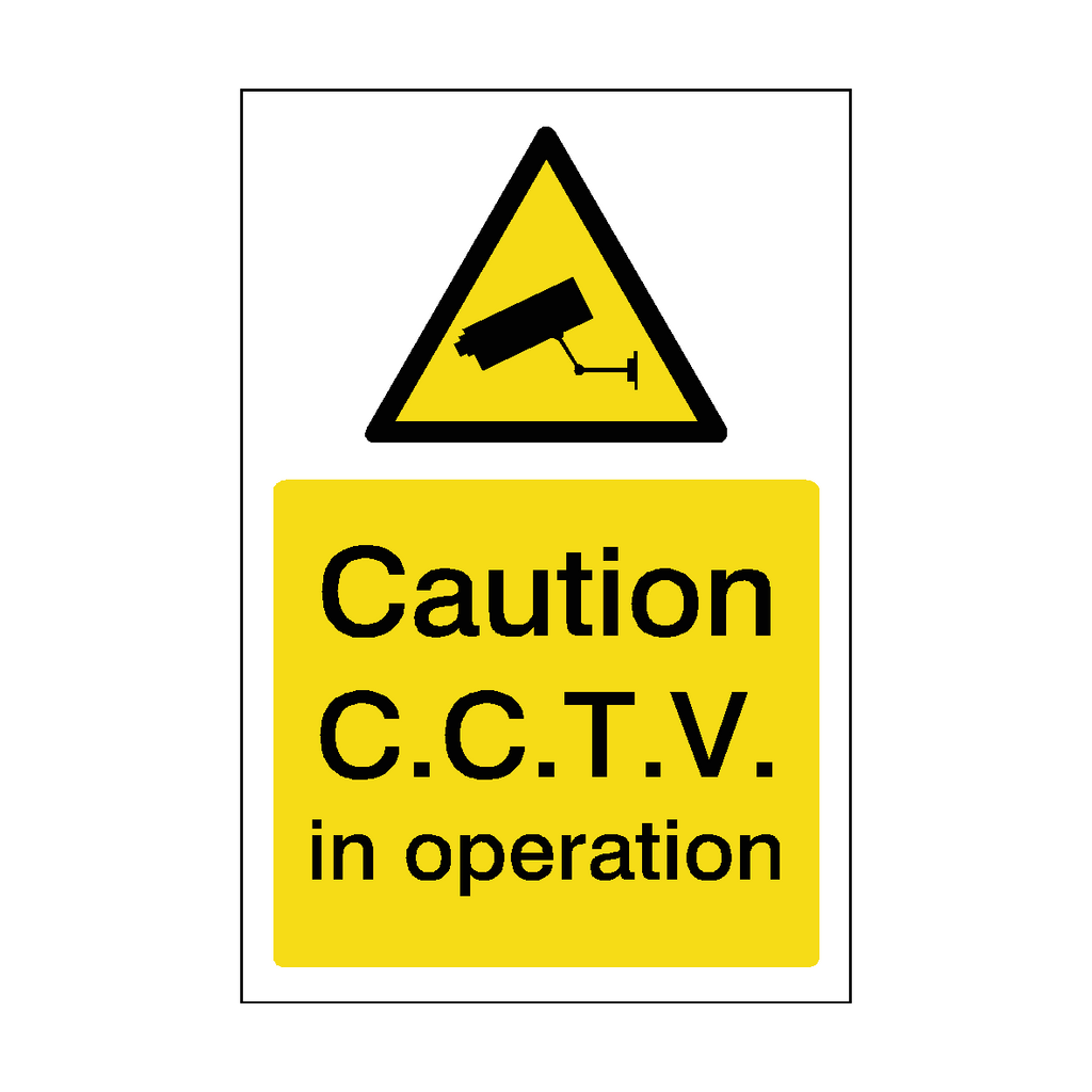Caution CCTV Sticker