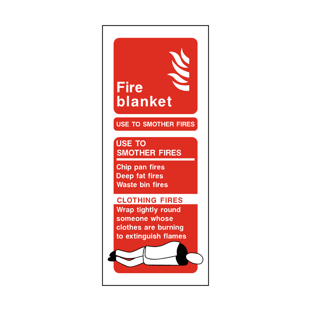 Fire Blanket Fire Extinguisher Sticker