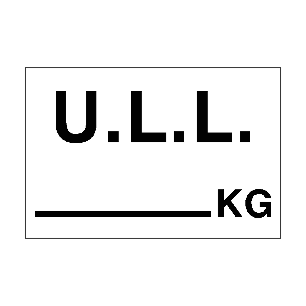 U.L.L Sticker Kg White