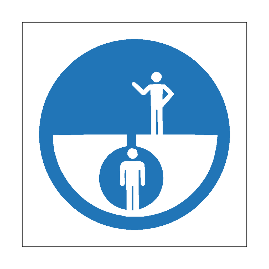 Enter Confined Space With Outside Supervision Symbol Label | Safety-Label.co.uk