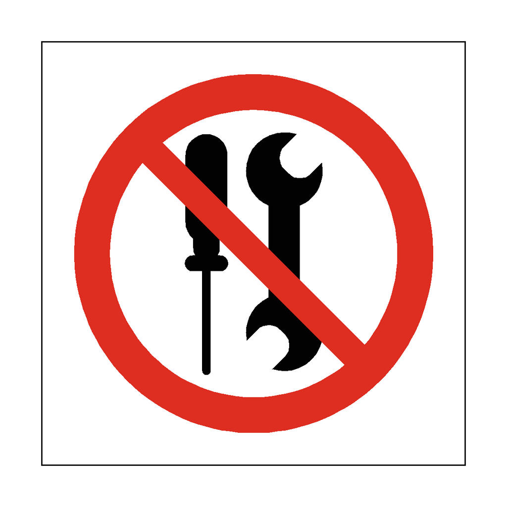 Not To Be Serviced By Users Symbol Label | Safety-Label.co.uk