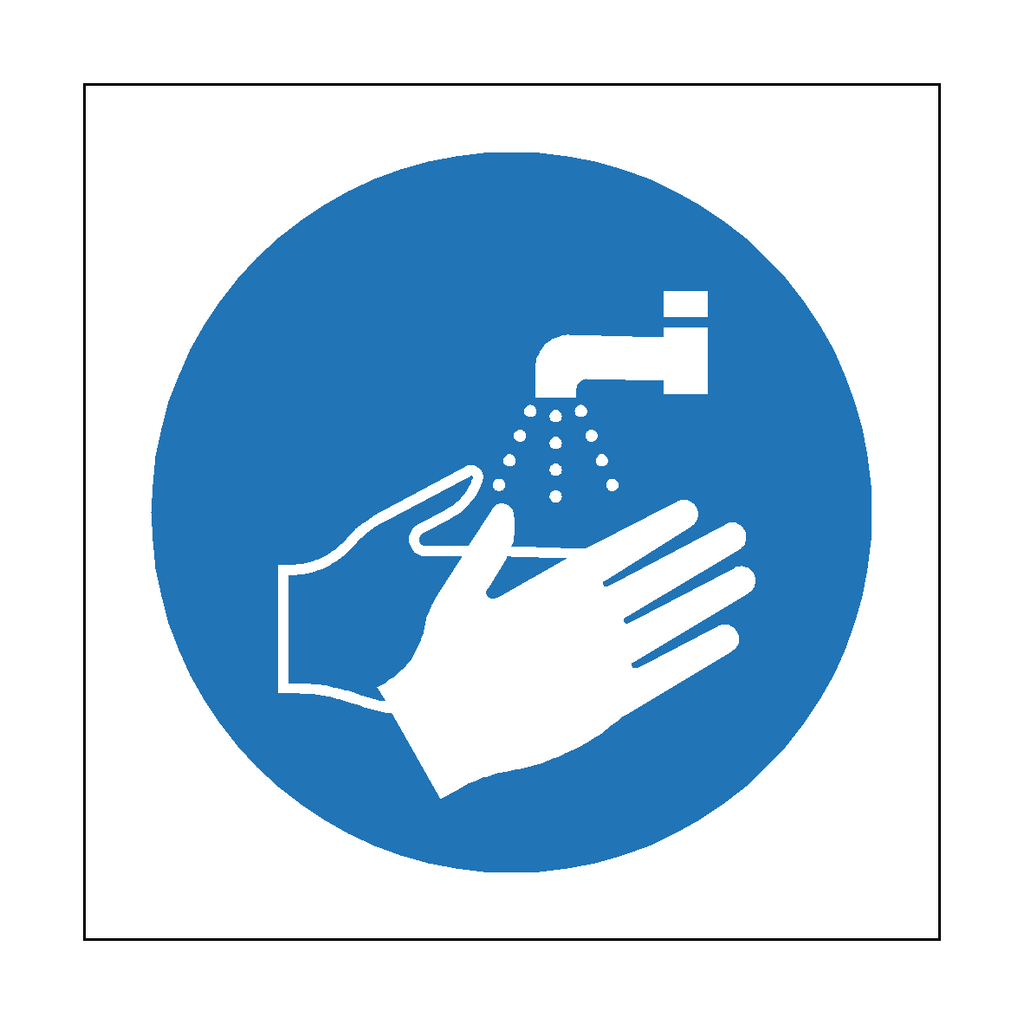 Wash Your Hands Symbol Label