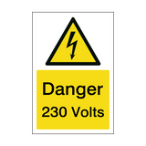 230 Volts Sticker | Safety-Label.co.uk