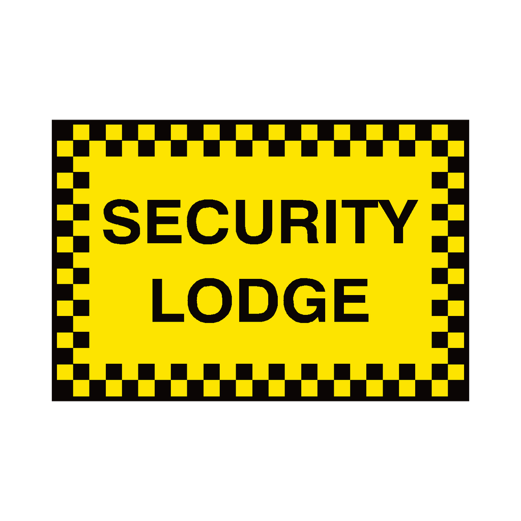 Security Lodge Sticker | Safety-Label.co.uk