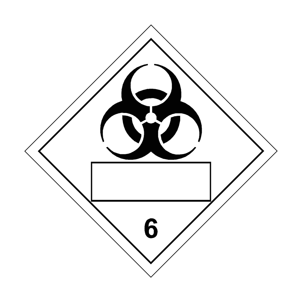 Biohazard 6 Text Box Sticker | Safety-Label.co.uk