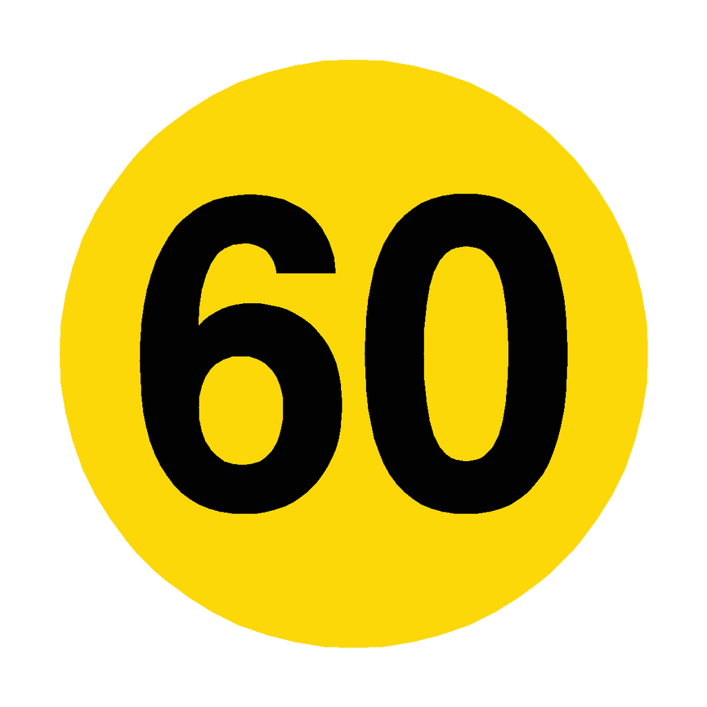 Number 60 Floor Marker | Safety-Label.co.uk