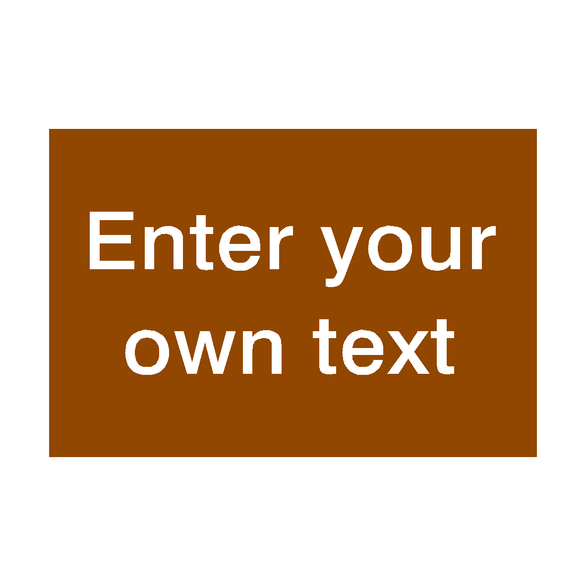 Custom Sticker Brown / White Landscape