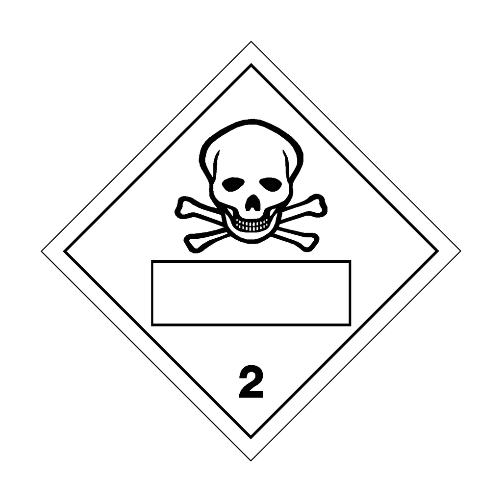Toxic Gas 2 Text Box Sign | Safety-Label.co.uk