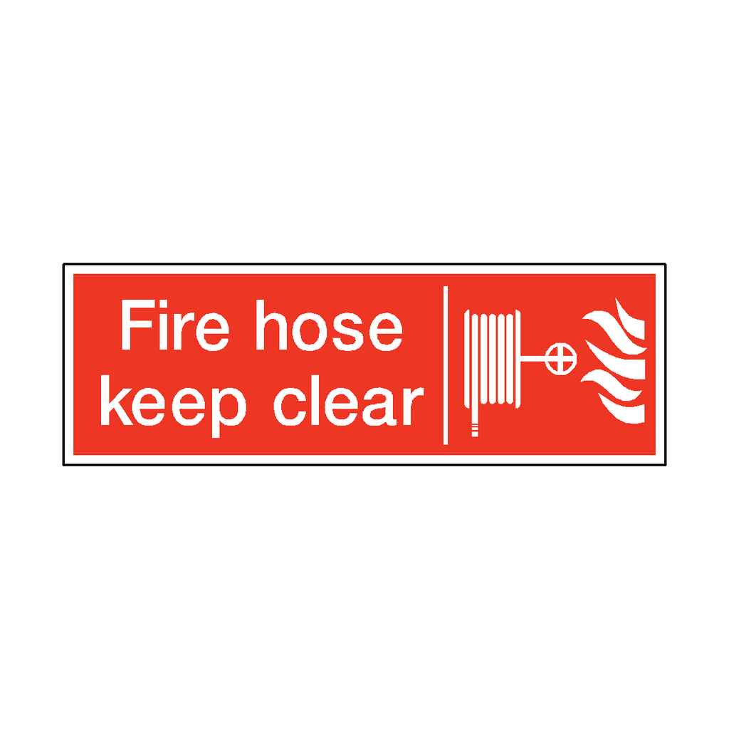 Fire Hose Keep Clear Safety Sign | Safety-Label.co.uk