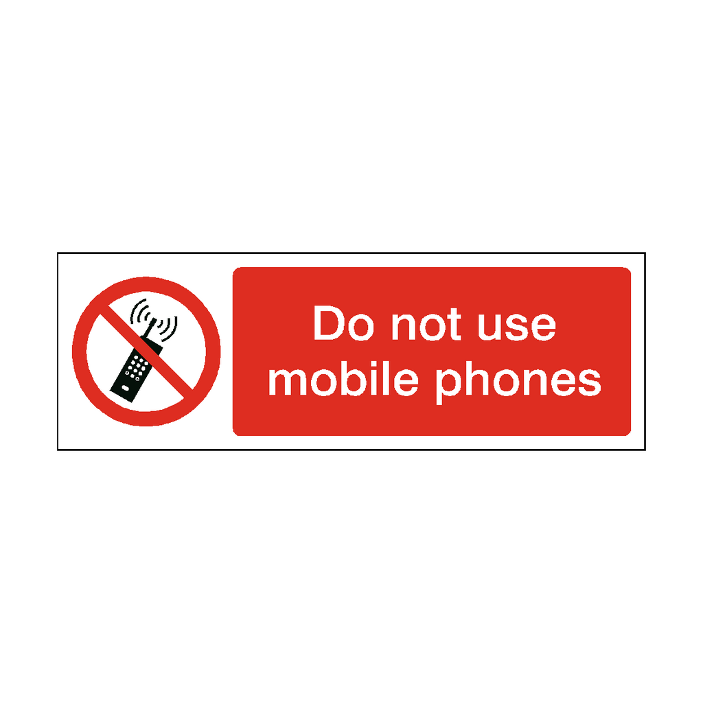 Do Not Use Mobile Phones Label