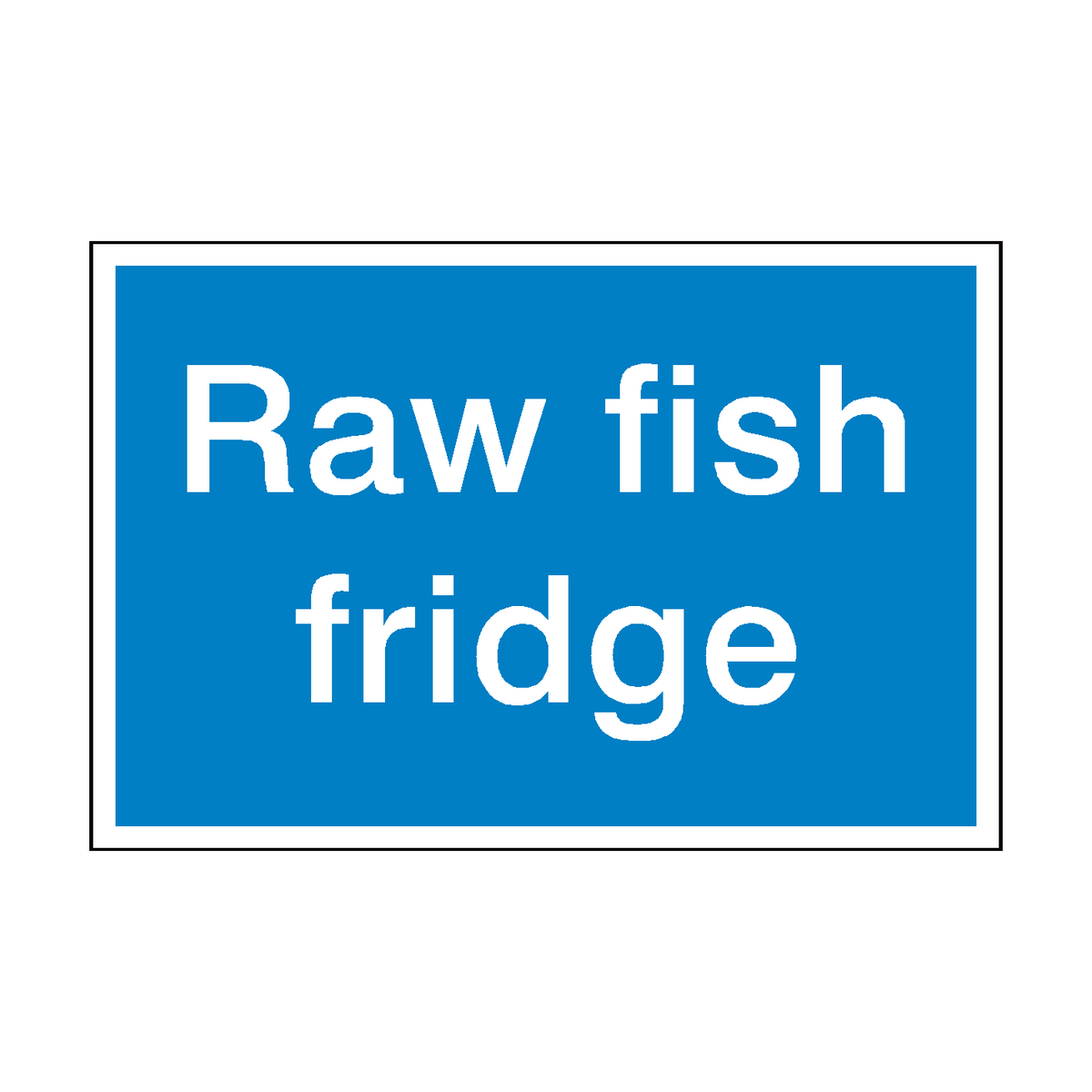 Raw Fish Fridge Sticker | Safety-Label.co.uk