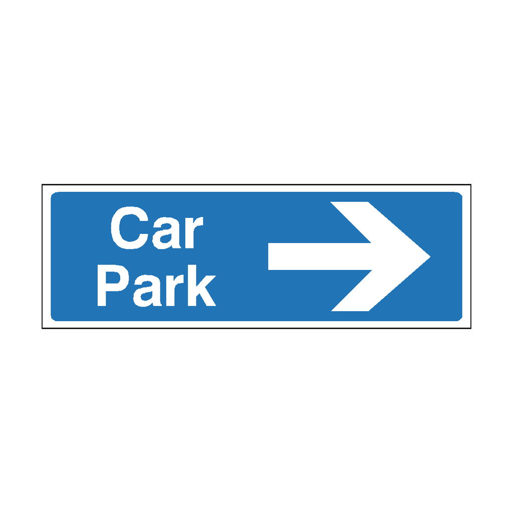 Car Park Parking Sign Arrow Right | Safety-Label.co.uk