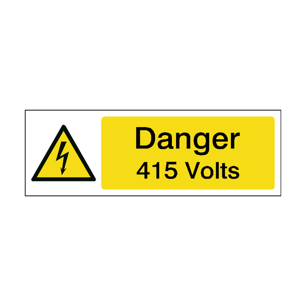 415 Volts Safety Sign | Safety-Label.co.uk