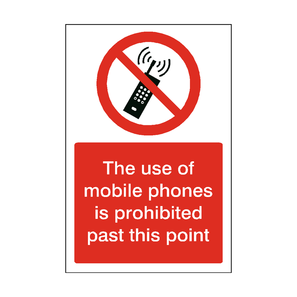 Phones Prohibited Past This Point Sticker