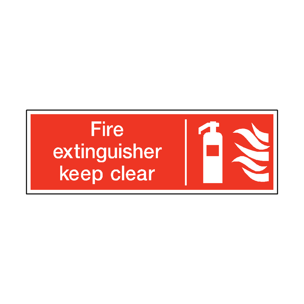Fire Extinguisher Keep Clear Safety Sign | Safety-Label.co.uk