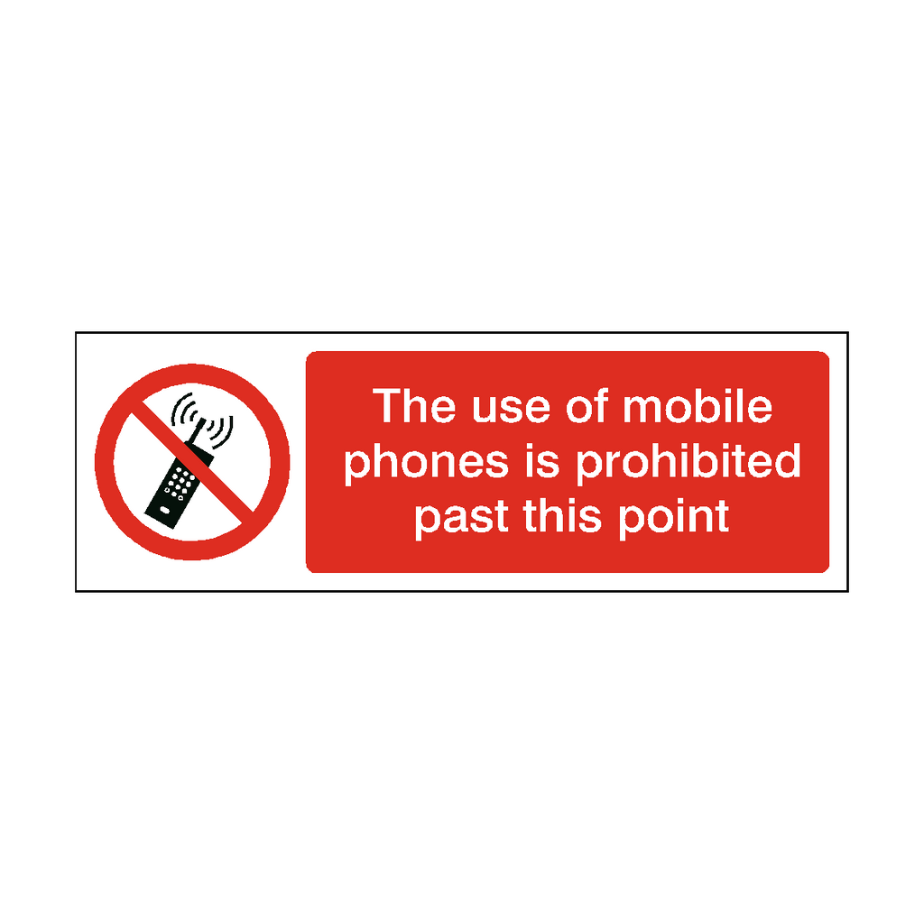 Phones Prohibited Past This Point Label