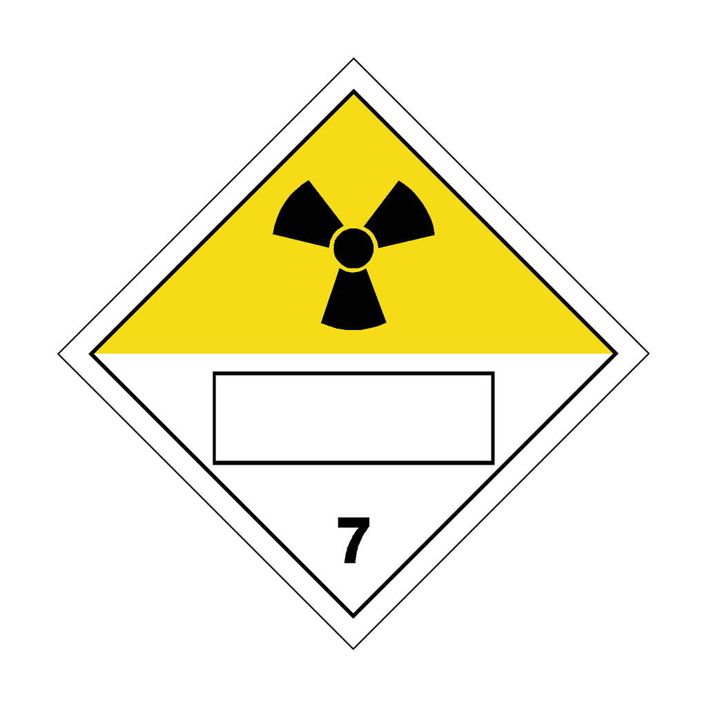 Radioactive Text Box Sign | Safety-Label.co.uk