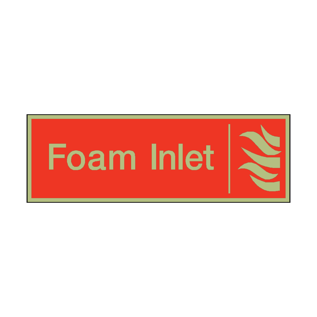 Photoluminescent Foam Inlet Safety Sticker | Safety-Label.co.uk