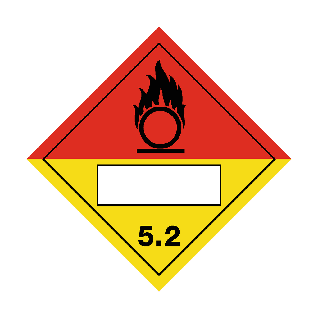 Organic Peroxide 5.2 Text Box Sign | Safety-Label.co.uk