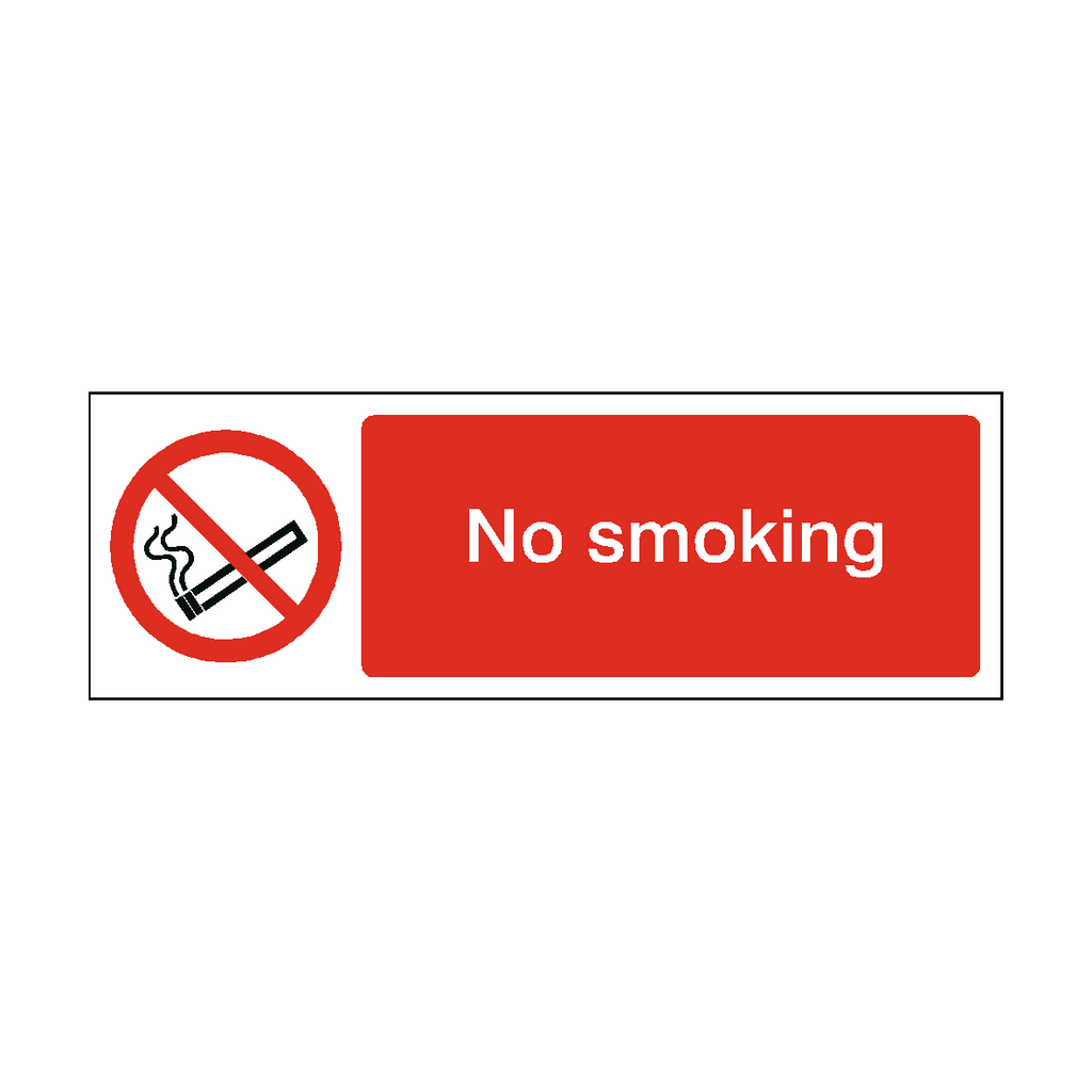 No Smoking Safety Sign