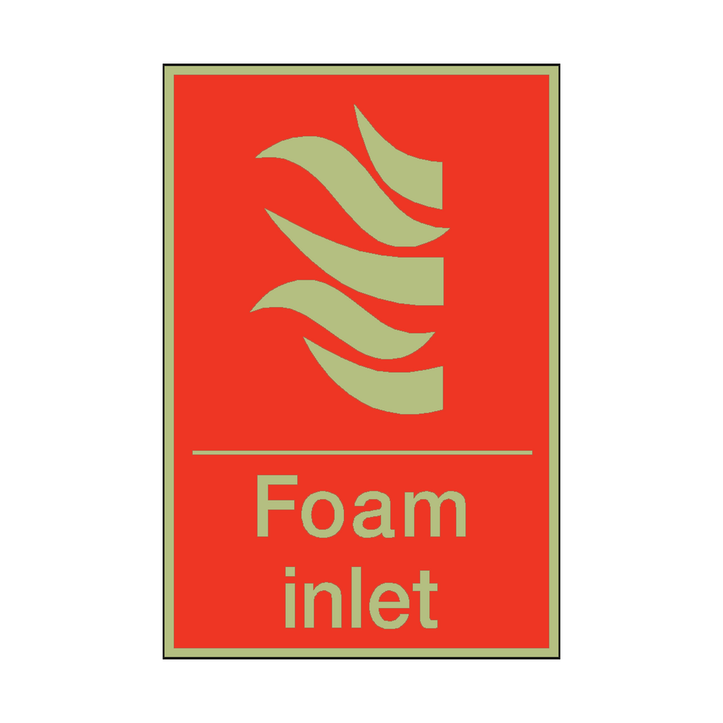 Photoluminescent Foam Inlet Sticker | Safety-Label.co.uk
