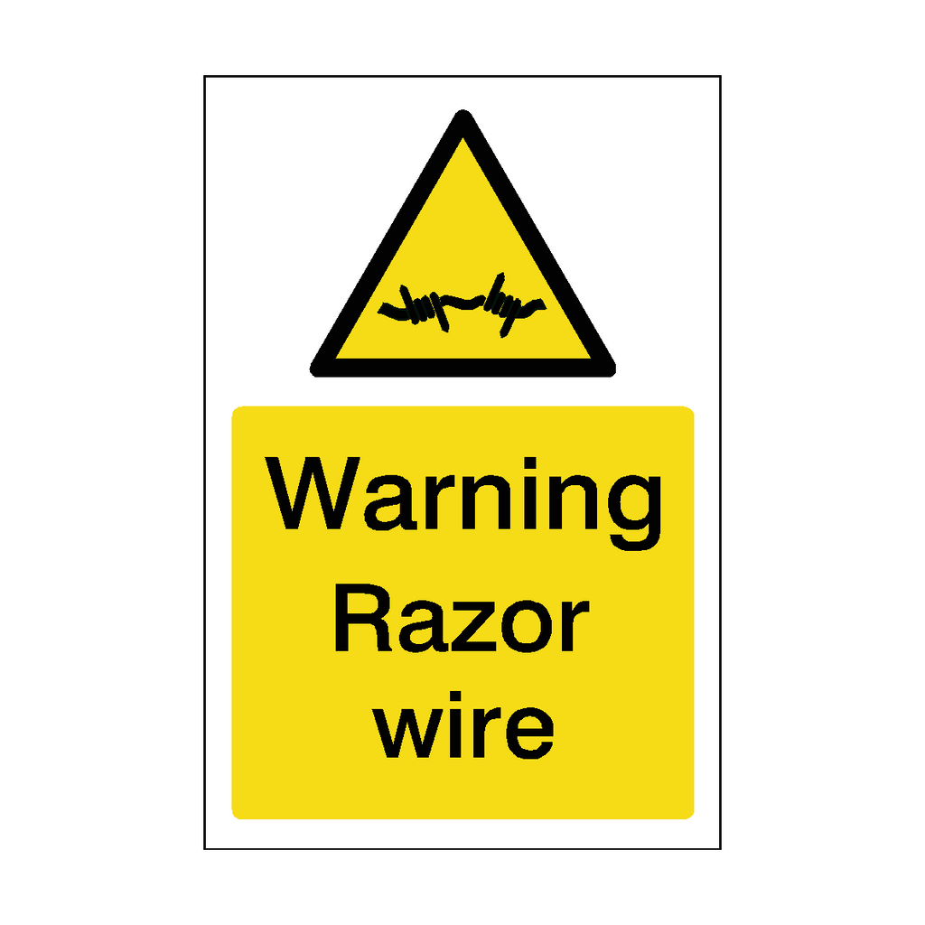 Razor Wire Sticker | Safety-Label.co.uk