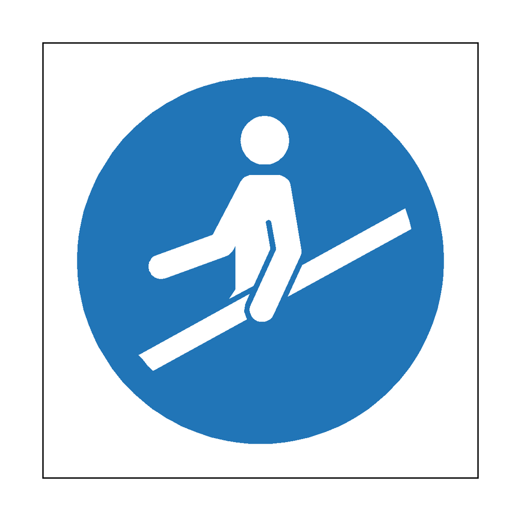 Use Handrail Symbol Label