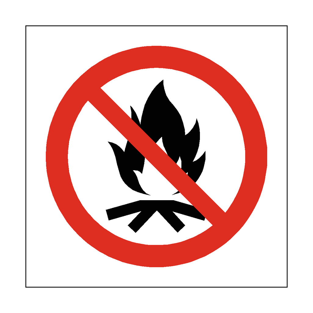 No Campfire Symbol Sign | Safety-Label.co.uk