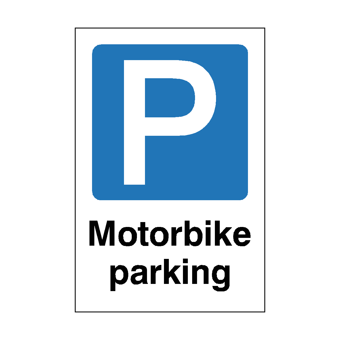 Motorbike Parking Sign | Safety-Label.co.uk