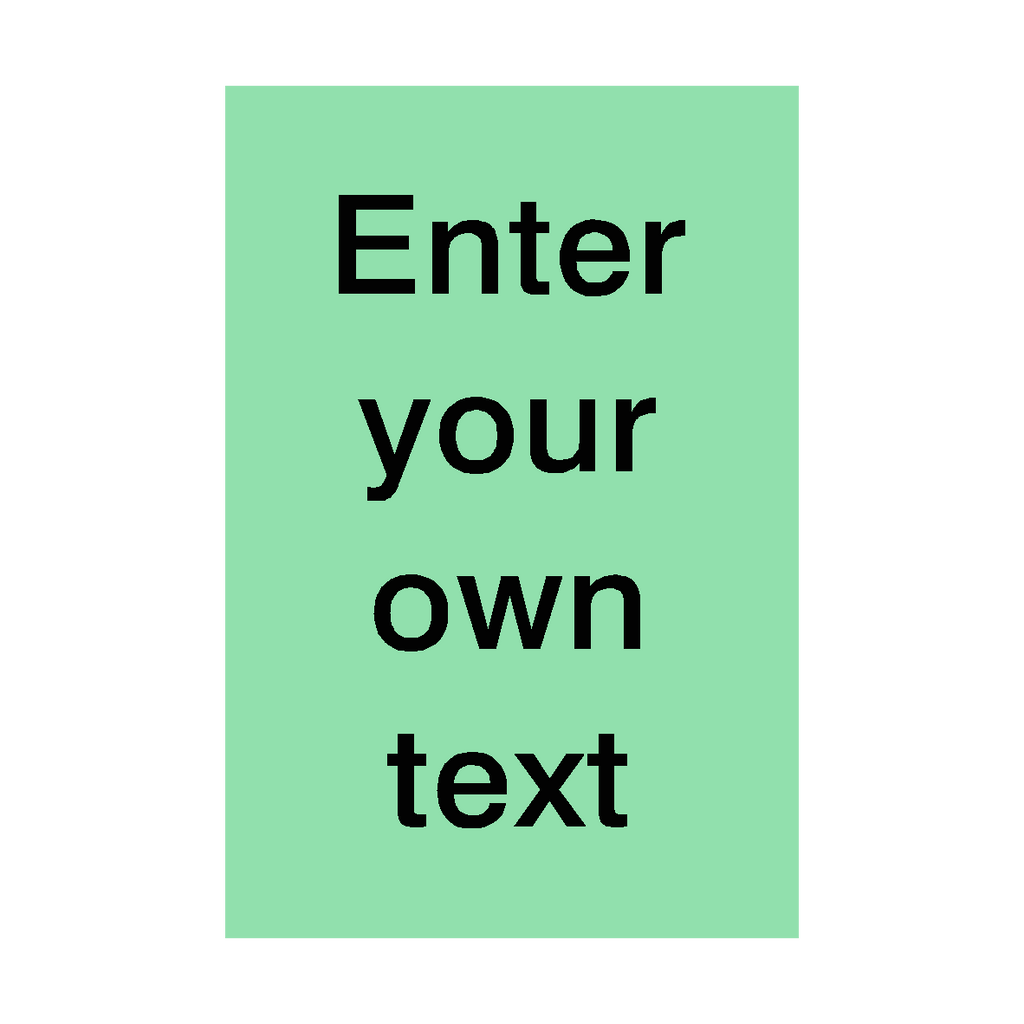 Photoluminescant Custom Text Sign | Safety-Label.co.uk