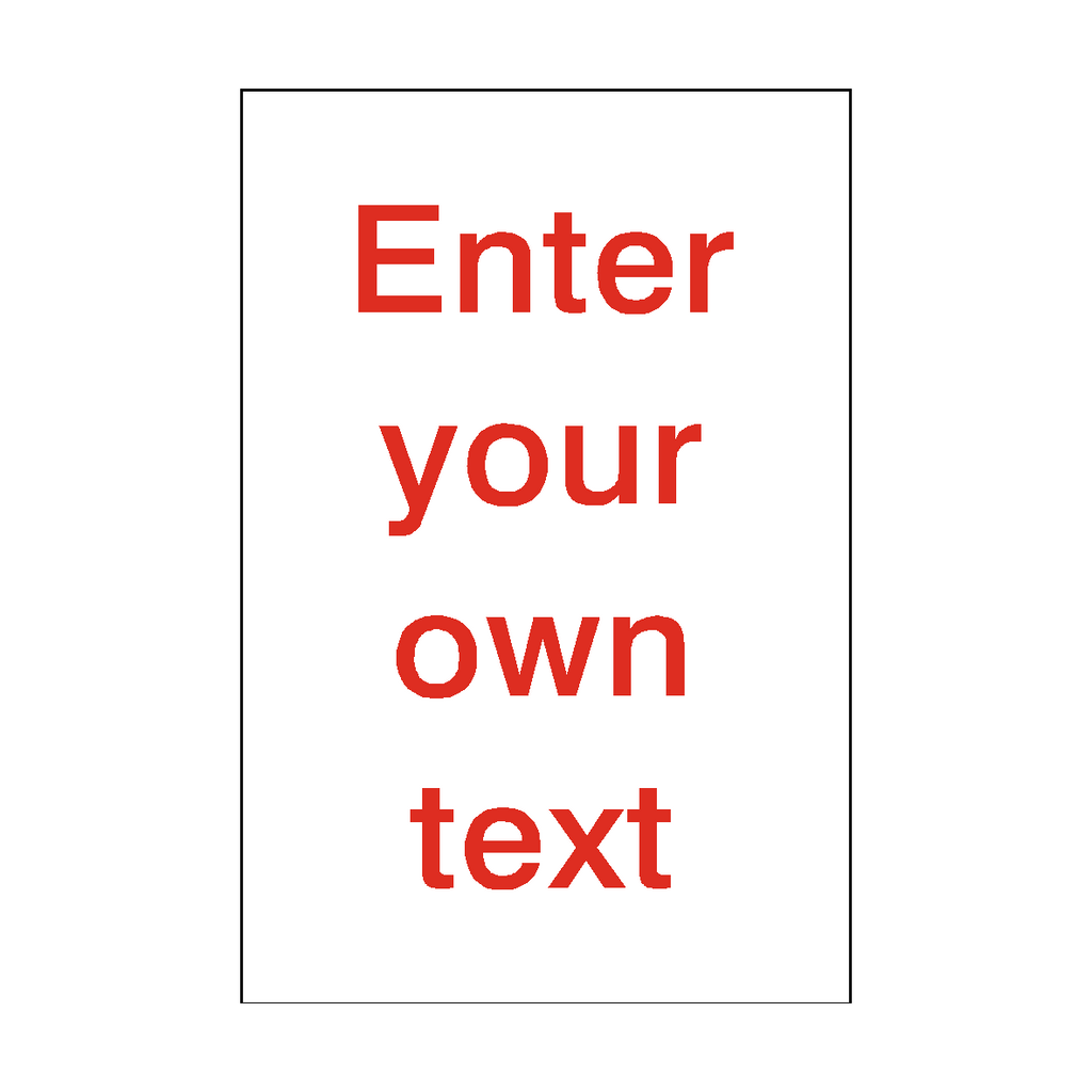 Custom Sticker Red Portrait | Safety-Label.co.uk