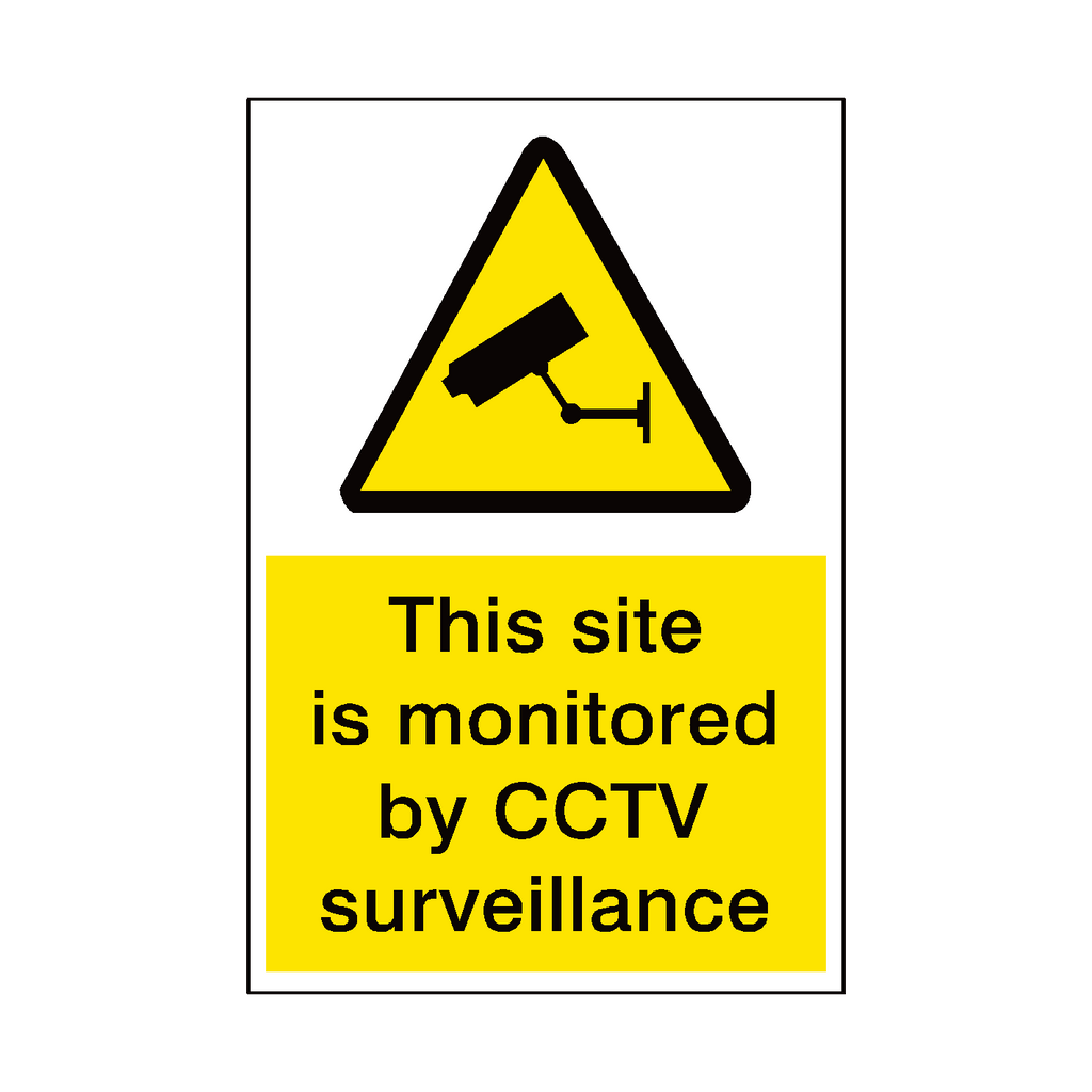 Site Monitored By CCTV Security Sticker | Safety-Label.co.uk
