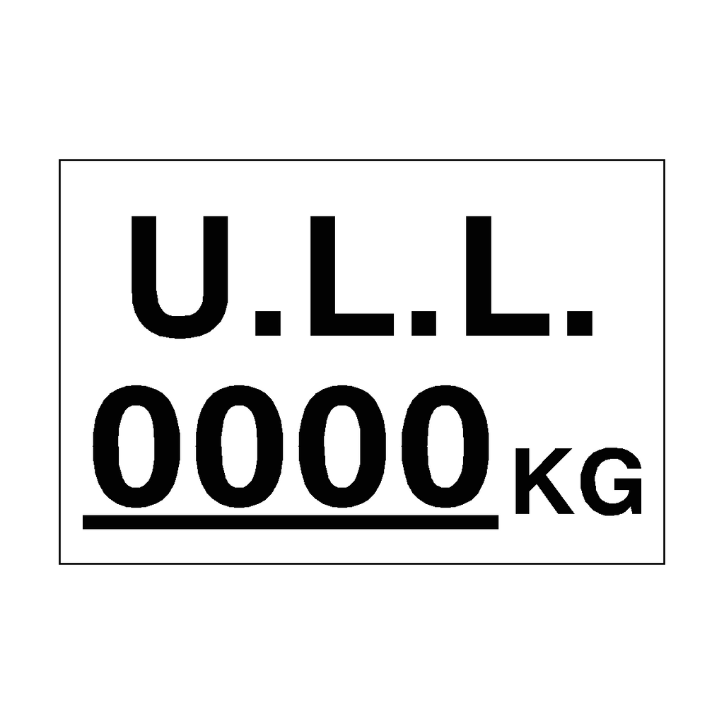 U.L.L Sign Kg White Custom Weight