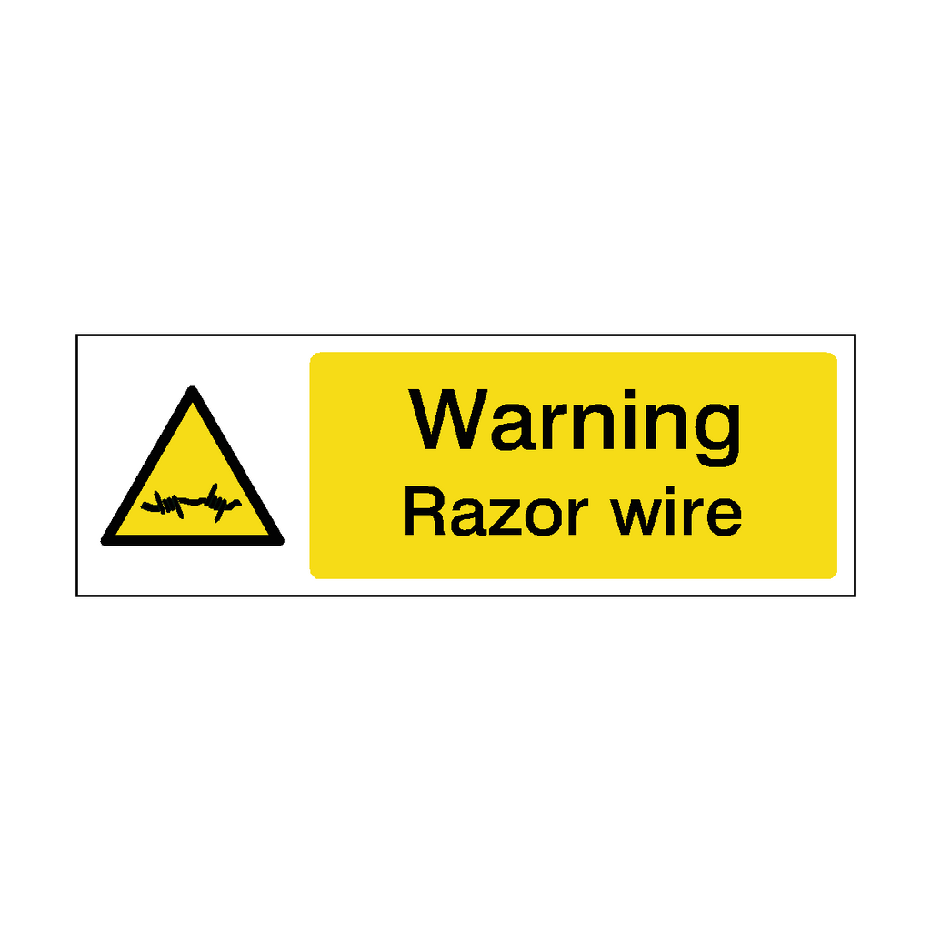 Warning Wire Rope Label Razor Wire Label