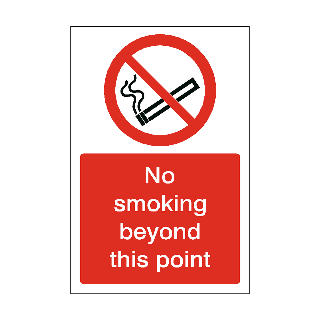 No Smoking Beyond This Point Sticker