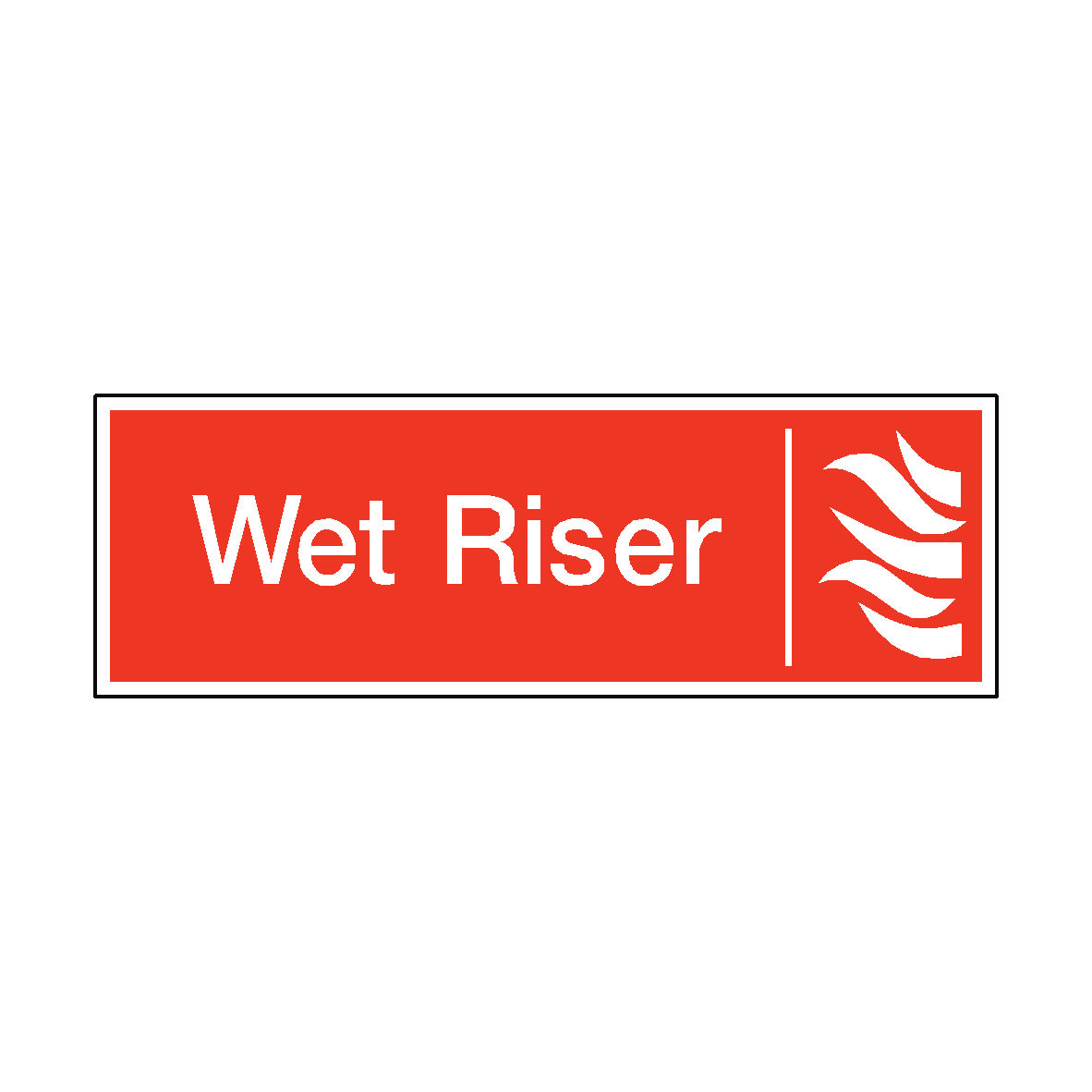 Wet Riser Inlet. Sign Wet Riser Safety Sign