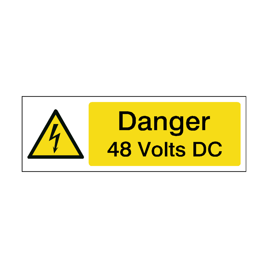 48 Volts DC Safety Sign | Safety-Label.co.uk