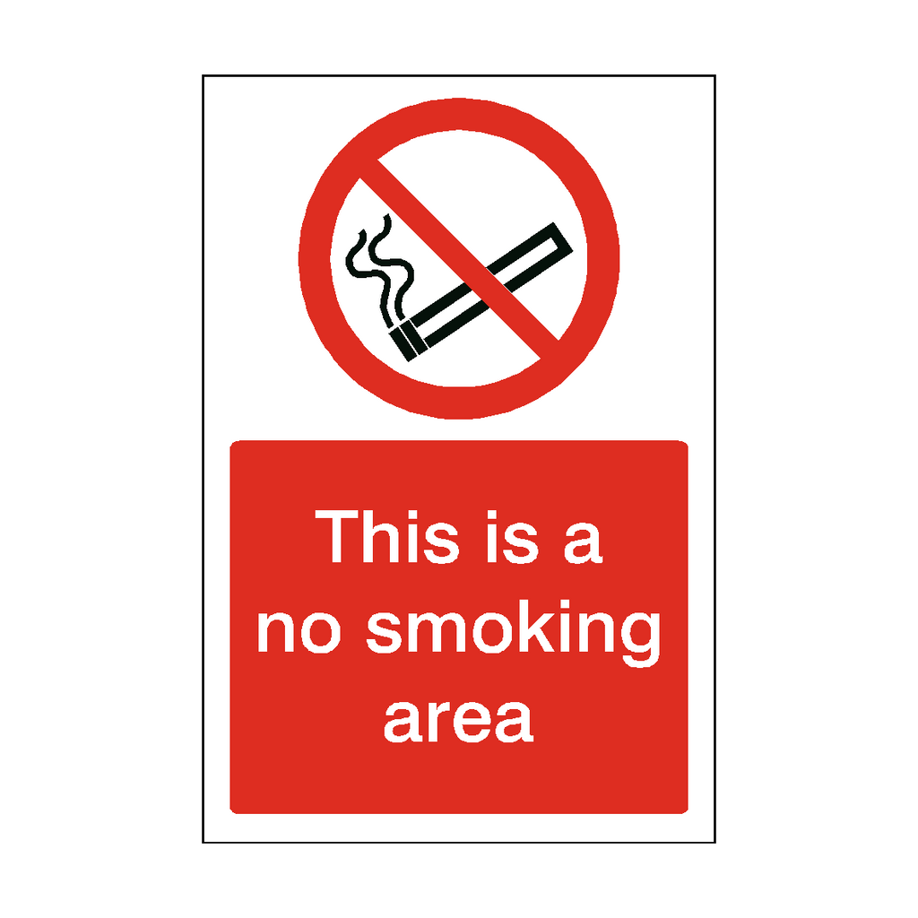 This Is A Smoking Area Sticker