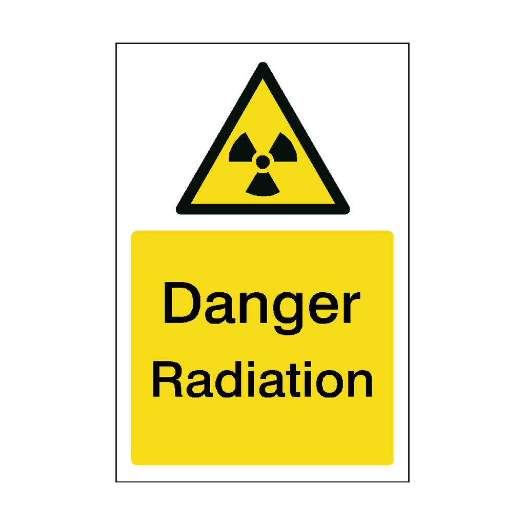 Danger Radiation Sticker