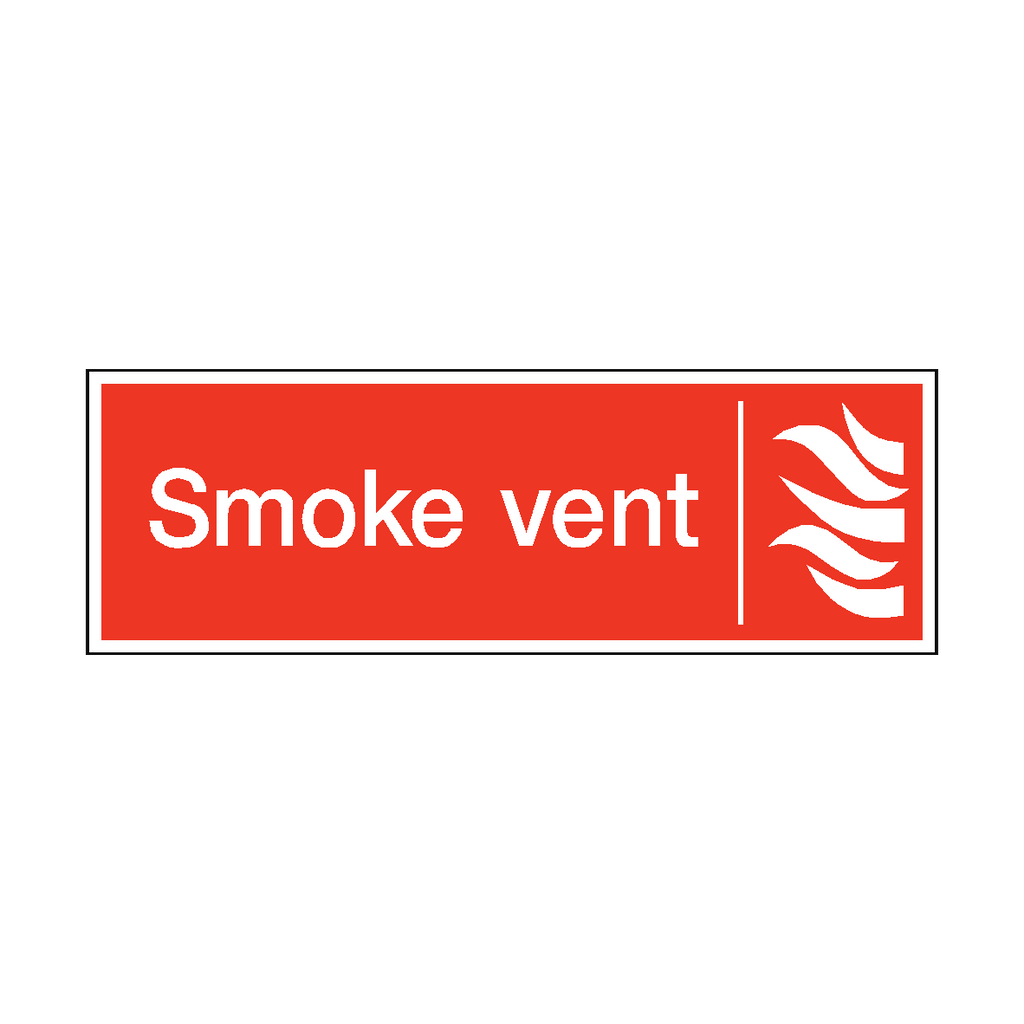 Vent Sign Smoke Vent Safety Sign