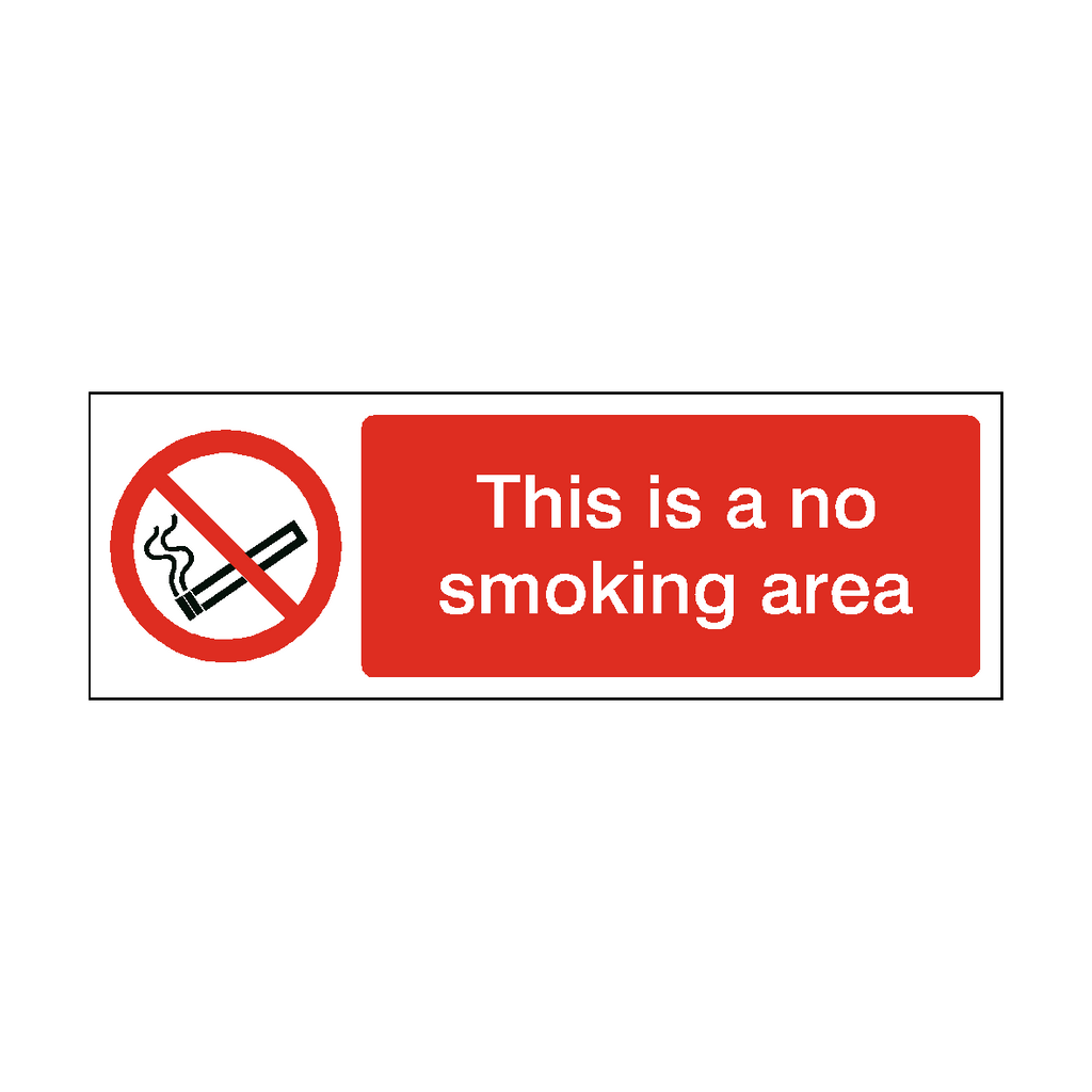 This Is A Smoking Area Safety Sign