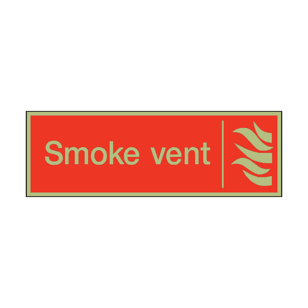 Photoluminescent Smoke Vent Safety Sticker | Safety-Label.co.uk