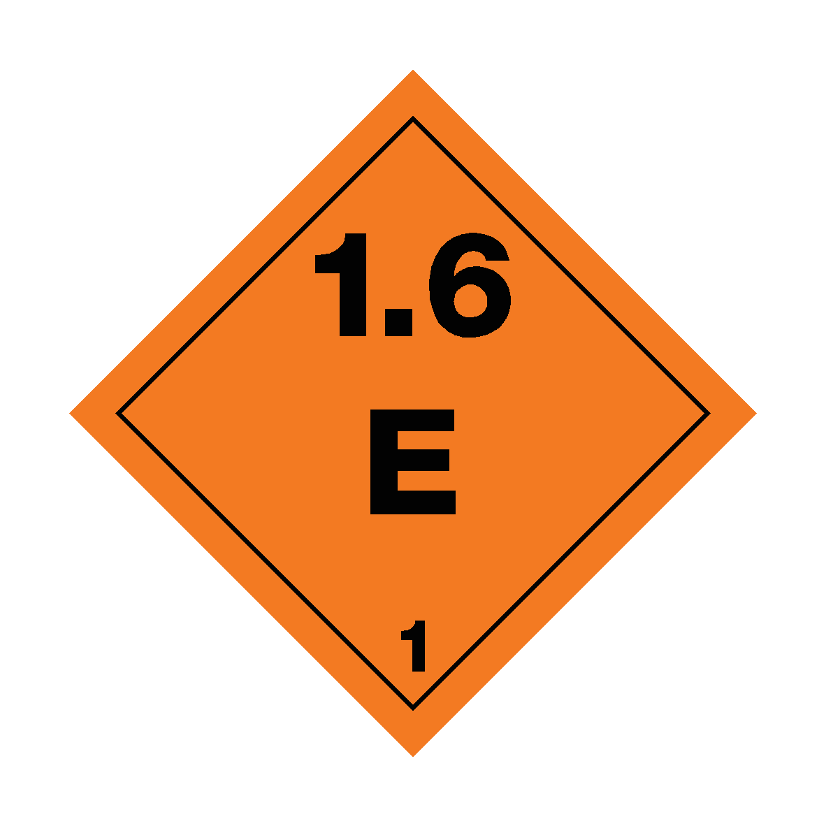 Class 1.6 Explosives E Sticker